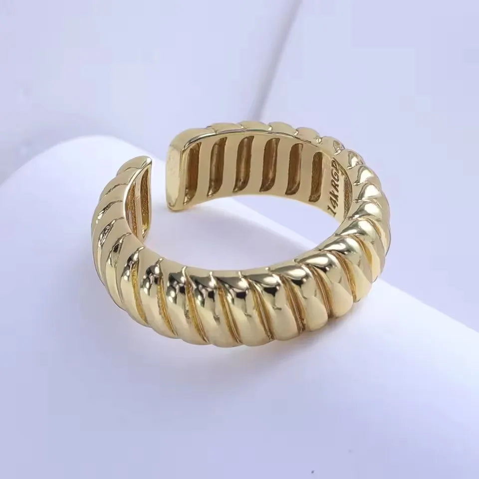 VENTFILLE Anello largo ad arco in argento sterling 925 per gioielli di design punk con geometria femminile regalo asimmetrico Dropshipping