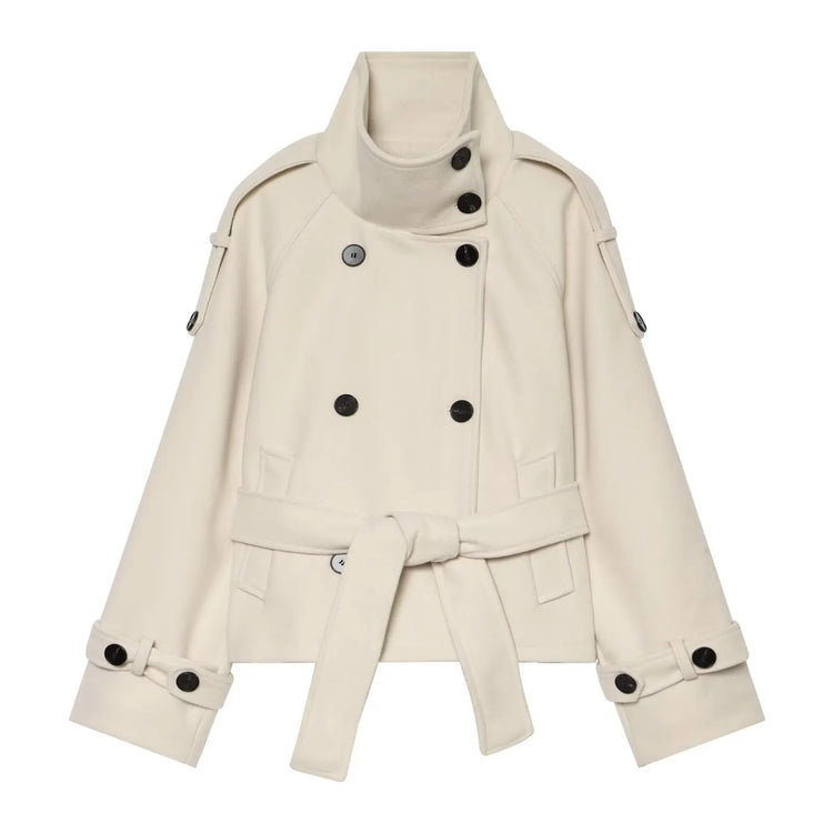 Women's New Jackets Autumn 2026 Fashion Loose High-necked Warm Autumn Woolen Coats Chic Women's Street Youth Outerwear Coats