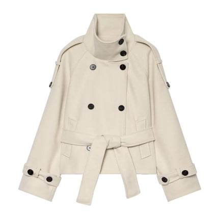 Women's New Jackets Autumn 2026 Fashion Loose High-necked Warm Autumn Woolen Coats Chic Women's Street Youth Outerwear Coats
