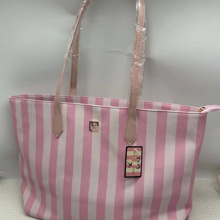 New Lightweight Striped Shoulder Bag, Women's Outdoor Bucket Bag, Oxford Fabric, Large Size with Zipper Closure