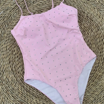 Costume da bagno intero con diamanti con pantaloni in pizzo Bikini sexy Costumi da bagno donna 2025 Costumi da bagno Donna Biquini Body dimagrante Costumi da bagno platinumshop