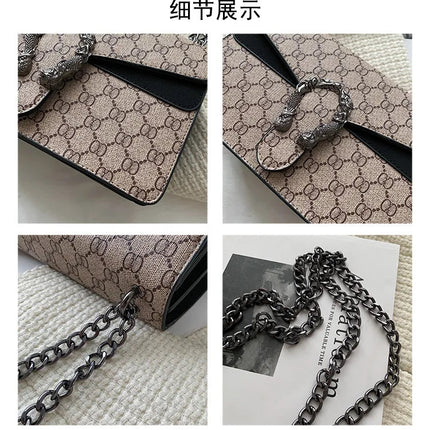 Fashion Popular Women's Bag Trend Brand Retro Chain Shoulder Bag High Quality Ladies Crossbody Bag Designer Luxury Handbag PlatiNum