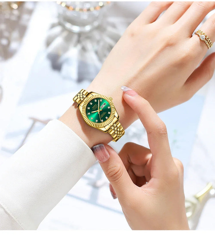 NIBOSI Orologi da donna con diamanti Orologio da donna casual di moda di lusso delle migliori marche Orologio da donna con data settimanale automatica impermeabile Reloj platinumshop