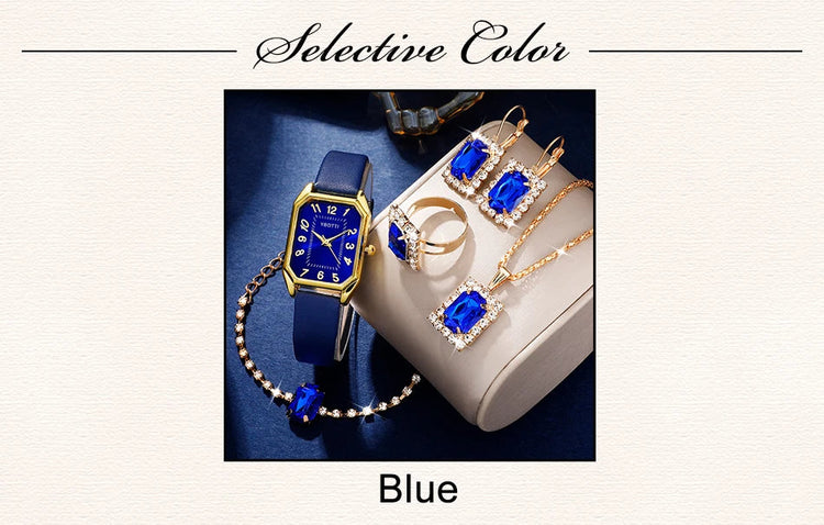 Orologi da donna quadrati di moda di lusso Orologio da polso al quarzo da donna di marca Classico semplice Femme Cinturino in pelle blu Relogio Feminino platinumshop