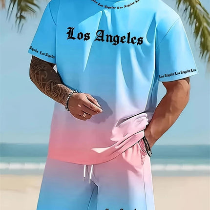 2026 Primavera/Estate Nuovo Top a maniche corte da uomo semplice e casual e pantaloncini casual, set primavera/estate da uomo casual da strada 2 pezzi platinumshop