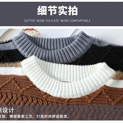 2024 winter new arrival korean style thicken mens warm sweater men fashion sweaters Men's wool pullovers male full size M-3XL