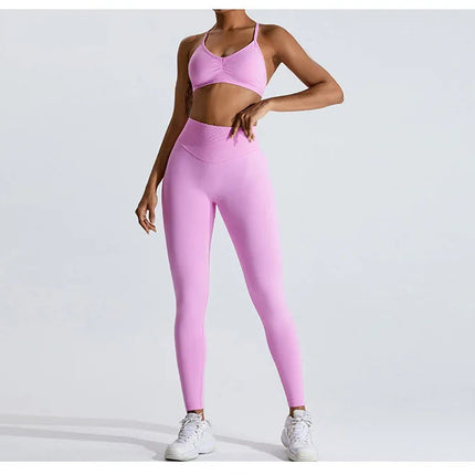Seamless Women Solid Color High Waist Yoga Pants Sexy Hip-lifting Tight Sports Pants Women Push Up Fitness Workout Yoga Leggings PlatiNum