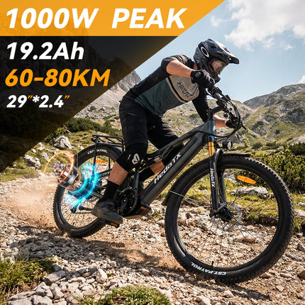 Bicicletta elettrica Heda TX19 1000W 48V 19.2AH Batteria al litio Freno a disco idraulico Pneumatici da 29 pollici Bicicletta elettrica da montagna per adulti