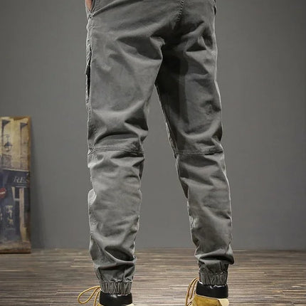 Grey Men's Cargo Pants Multipockets Black Male Trousers Multi Pocket Slim Techwear Harajuku Korean Style Cotton Nylon Y2k Luxury