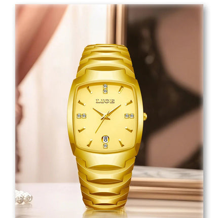 LIGE Orologio da Donna di Lusso alla Moda, Elegante e Semplice, in Acciaio Inossidabile, Casual, al Quarzo, con Calendario, Regalo Romantico per Signore, Novità platinumshop