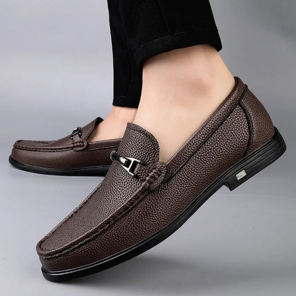 Mocassini in Vera Pelle per Uomo, Scarpe Casual Classiche per Lavoro e Pendolarismo, Slip-on Comodi per Passeggiate