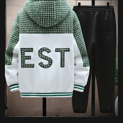 Winter Men's Sets Tracksuit Men Wool Hooded Sweatshirt Thicken Warm Sportswear Male Casual Suit Two Piece Sets