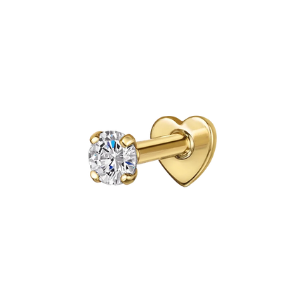 CANNER 1PC 925 Sterling Silver Crown Horse Eye Zircon Heart Flat Head Cartilage Piercing Stud Earring For Women Claasic Earring PlatiNum