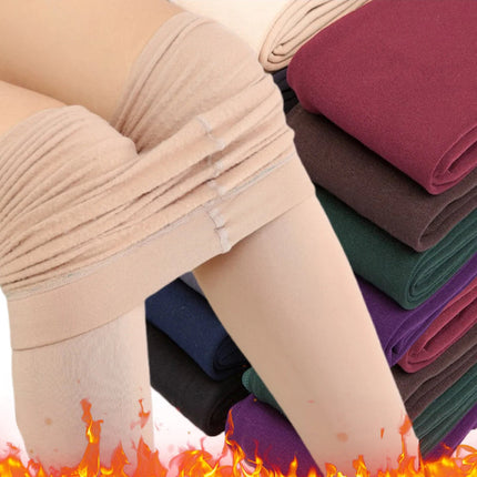 New Women Winter Thermal Leggings Warm High Waist Slim Thicken Velvet Tight Pants Pantyhose Fleece Stretchy Leggings Stockings PlatiNum