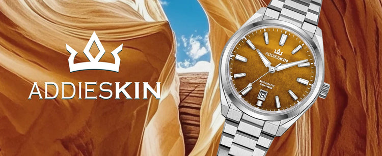 AddiesKin K010 Automatic Watch for Men Natural Tiger Eye Dial Miyota 9015 Movement Sapphire Crystal 200 Waterproof Luminous Gift