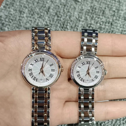 Orologio da Donna Suojiali Little Beauty, Quadrante Piccolo con Numeri Romani, Elegante e Delicato, Cinturino in Acciaio o Pelle Opzionale, Orologio da Polso Femminile alla Moda per Uso Quotidiano Casual