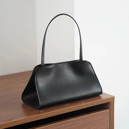 [Full Leather Inside Outside] Drinking Milk Cowhide Imported Saddle Leather Underarm Bag Single Shoulder Crossbody Bag Simple