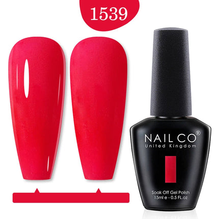 NAILCO 15ml Green Blue Series UV Nail Gel Polish Blue Colors UV&LED Gel Varnish Red Soak Off Semi Permanent LED Nail Gel Varnish