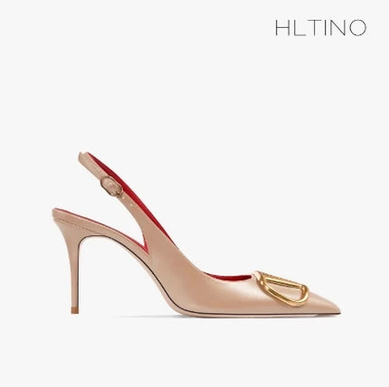 HLTINO Fahion Slingback Nero Comode Scarpe Estive da Donna Sandali con Tacco Alto 2025 Tendenza per Abito da Festa di Nozze
