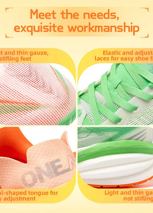 ONEMIX YUE SHUANG Scarpe da corsa estive da uomo Design leggero Asciugatura rapida Maratona Supporto per l'assorbimento degli urti Sneakers da uomo PlatiNum