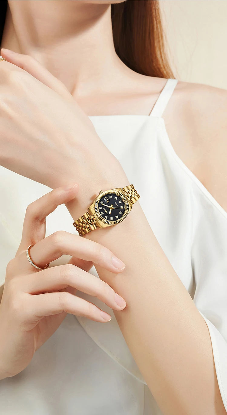 LIEBIG orologi da polso al quarzo eleganti di lusso delle migliori marche orologi automatici di moda per le donne orologio con cinturino in acciaio inossidabile Reloj Mujer platinumshop