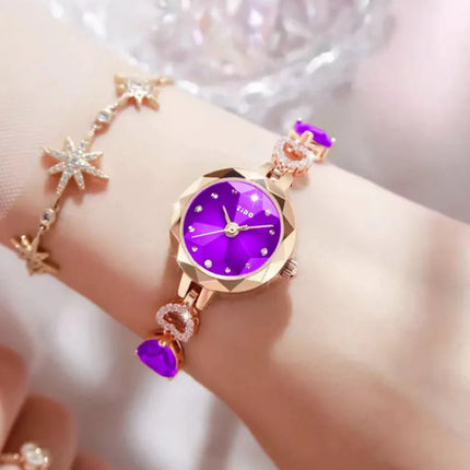 UTHAI L92 Orologio da donna di marca, orologio al quarzo da donna impermeabile con diamanti intarsiati in cristallo, di lusso, alla moda e di alta qualità. platinumshop