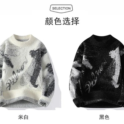 2026 Winter Sweaters for male men thick O-neck sweater men Student youth sweaters autumn Men's wool Casual Knitwear Pullover