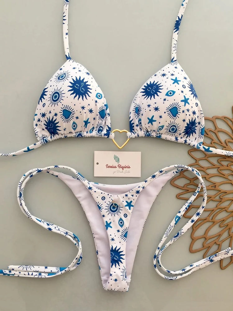 Micro Bikini 2025 Costumi da bagno Donna Costume da bagno Sexy bikini brasiliano di lusso Set Halter Verde Biquini Push Up Pearl Beachwear Donna