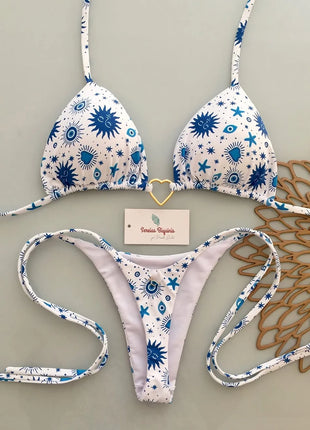 Micro Bikini 2026 Push Up Donna Costumi da Bagno Sexy Brasiliani Set Bikini Perizoma Stampa Biquini Abbigliamento Mare Estivo