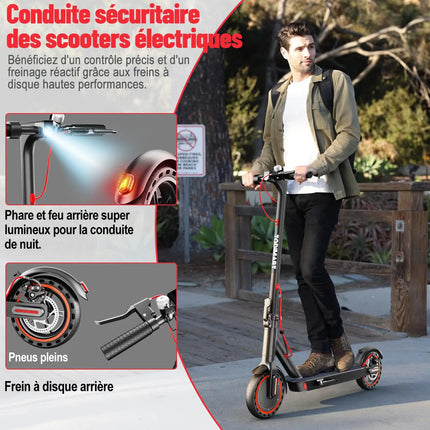 Monopattino Elettrico Pieghevole TODIMART T3 per Adulti con Supporto APP, Motore 350W/25KM/H, Batteria 36V 10.4Ah, Autonomia 35 km