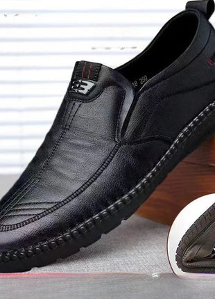 Mocassini da uomo in pelle PU antiscivolo appartamenti da passeggio traspiranti slip on da esterno scarpe casual per scarpe da ginnastica da guida per ufficio da lavoro maschile2