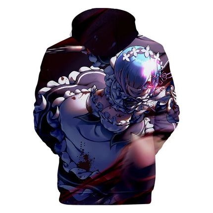 Harajuku Hip Hop Comfortable Re ZERO Rem Ram 3D print Hoodies Sweatshirts Men/Women Sweatshirt Adult/Child Casual Pullovers