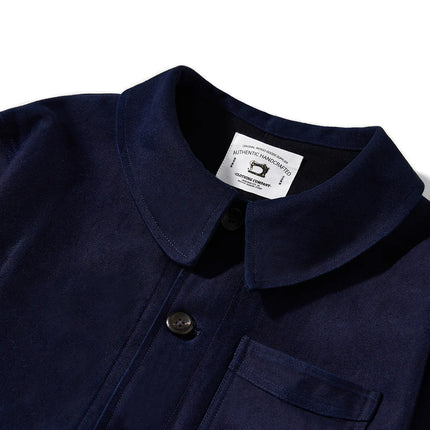 2026 Spring Round Collar Mole Skin French Four Bag Workwear Jacket Heavy Duty Washed Vintage Styleouter Garment Loose Fit Coat