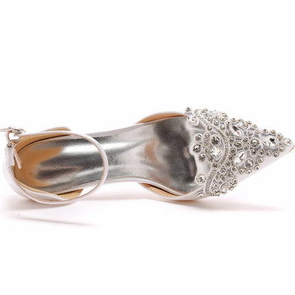 Sandali con tacco alto a punta décolleté da donna scarpe con scollo a barchetta firmate scarpe da sposa da donna scarpe da sera con tacco blu navy