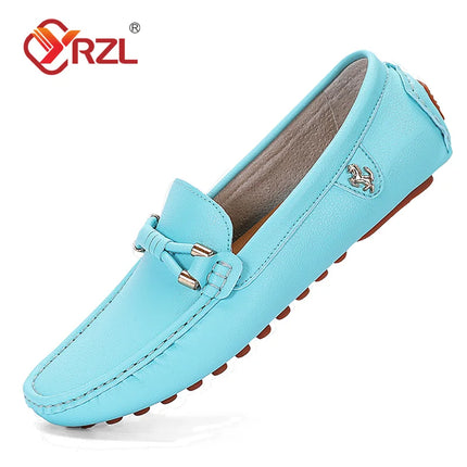 YRZL Mocassini da uomo Scarpe in pelle fatte a mano Scarpe da guida casual Scarpe slip-on Mocassini comodi di lusso Scarpe da uomo Taglie forti 37-48