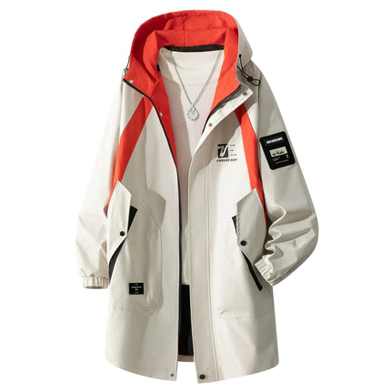 8XL Plus Size Men Jackets Windbreaker Long Hooded Coat Man Big Size 7XL Jackets Outwear