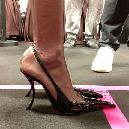 New Fashion Pointed High-heel 10.5 cm Women's Sandals Summer Women Shoes Sandalias De Mujer Shoes for Women Size 34-43 PlatiNum