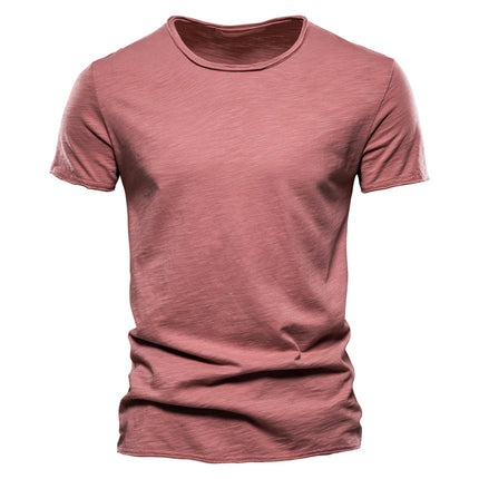 100% Cotton Men's T-shirt Casual Soft Fitness Summer Thin T-shirts Men's Home Clothes O-Neck Short Sleeve Solid T Shirt for Men