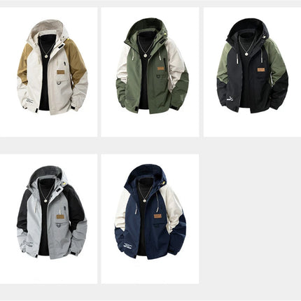 8XL Plus Size Windbreaker Jacket Men Spring Autumn Outerwear Fashion Casual Patchwork Jackets Coats Male Big Size 8XL
