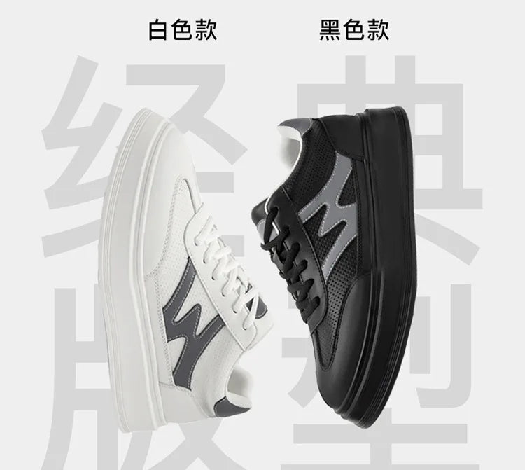 Hot selling Breathable Thick soled Trendy waterproof Durable Casual height increasing shoes Increase by 6 centimeters