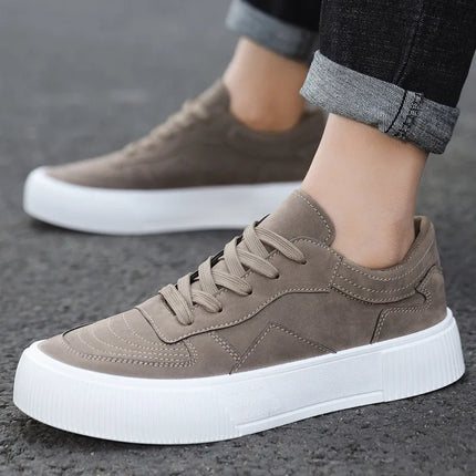 Men's Vulcanized Shoes Fashion Casual Sneakers Lace Up Platform Shoe High Quality Suede Casual Shoes for Men Sneakers Man Shoes