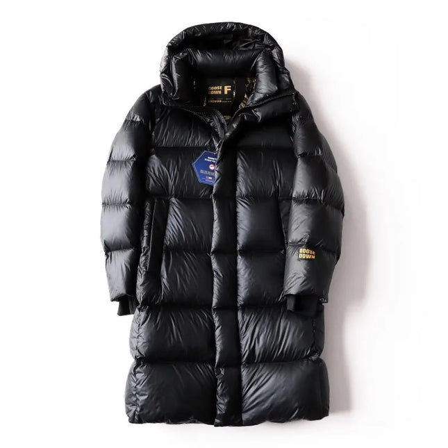 Winter Mens Down Coat Windproof Waterproof Outside Casual Outerwear Zip High Street Fashion Men Warm Hooded Windbreaker Jacket