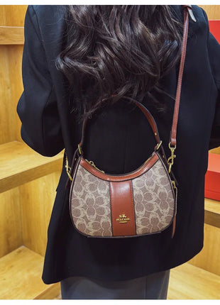 Borsa di lusso da donna 2026 Nuova borsa a tracolla diagonale a spalla singola stampata retrò in PU di alta qualità
