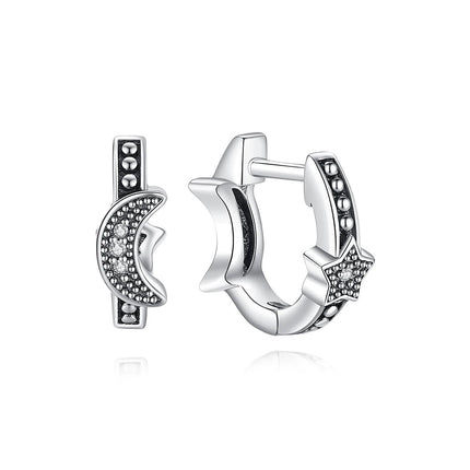 Orecchini Originali in Argento Sterling 925, Modello 2026, a Perno e a Cerchio con Cristalli, per Donna, in Oro Rosa, con Corona, Cuore, Infinito, Ape, Gioielli platinumshop