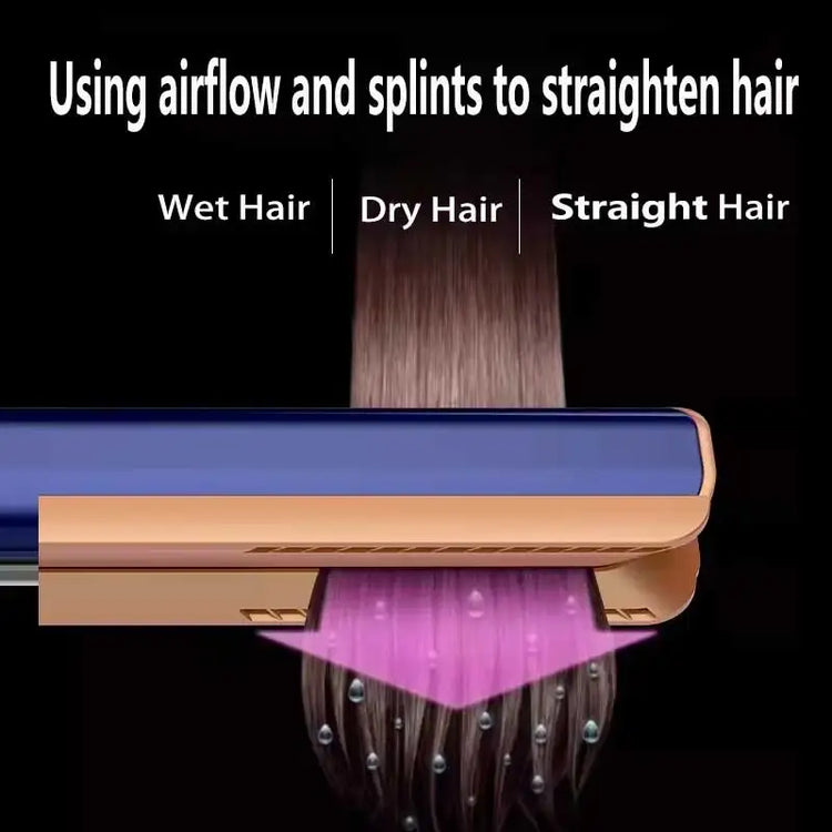 Tinsol 2-in-1 Air Hair Straightener And Dryer Negative Ion Hair Styler Long-Lasting Styling Tool Hairdryer Machine for Salon
