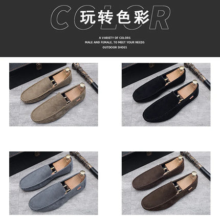 Scarpe Slip-On Artigianali in Vera Pelle per Uomo - Mocassini Casual Formali Traspiranti e Comodi con Suola in Gomma