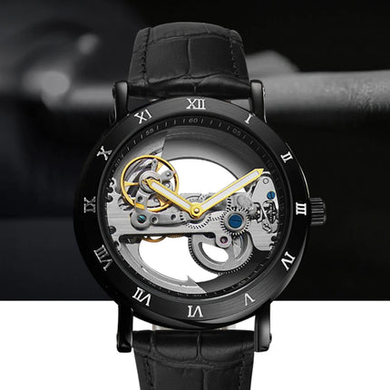 AKDPN Men's Watches Automatic Mechanical Stainless Steel Men's Wrist Watch Skeleton Automatic Watches for Man Watch Montre Homme