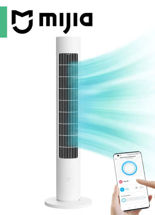 Ventilatore a Torre MIJIA Smart DC a Frequenza Variabile 2a Generazione, 150 °   Ventilatori oscillanti da terra per ambienti, 4 velocità, 3 modalità, versione CN con adattatore