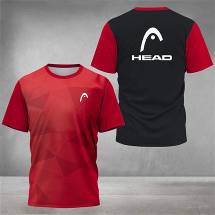 T-shirt respirante d'été pour hommes, T-shirt de badminton de tennis de table d'extérieur, col rond, manches courtes amples, nouveau haut d'escalade