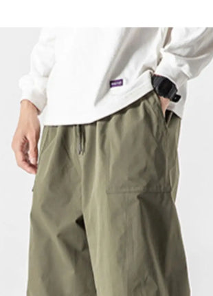 Pantaloni estivi da uomo a gamba larga Pantaloni moda casual solidi leggeri e sottili Harun Pantaloni da jogging larghi da uomo Pantaloni cargo Streetwear Taglie forti 5XL